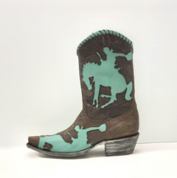 COWBOY UP - Brass/Turquoise